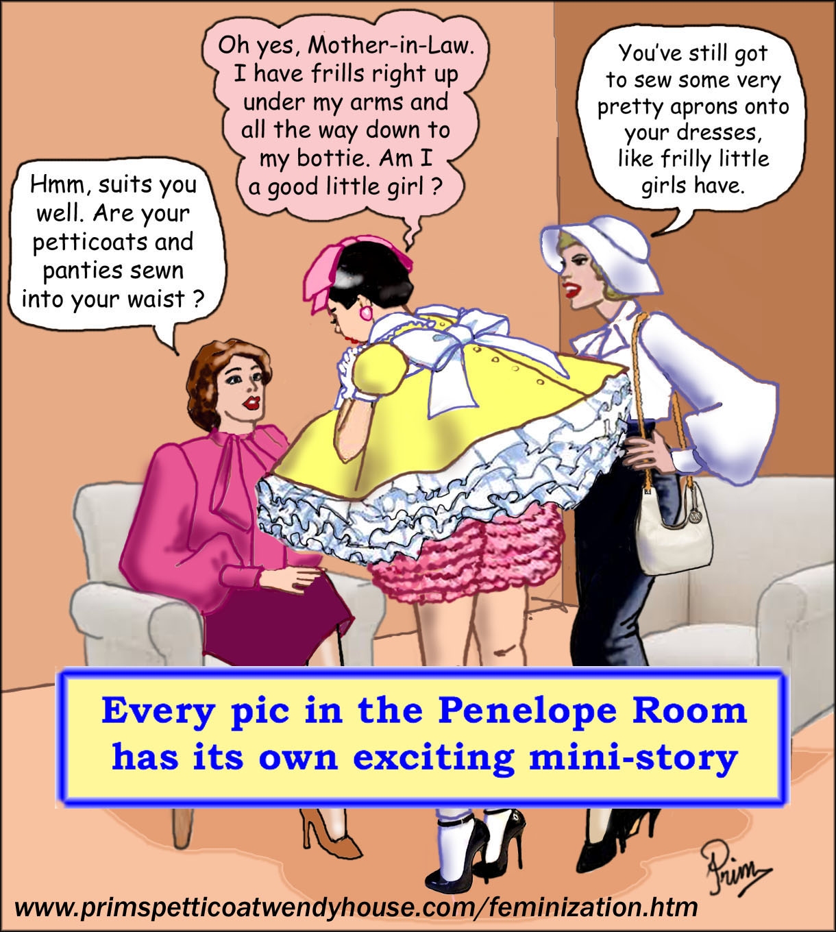 Into the Wendyhouse: sissy stories and drawings by Prim of cross-dressing  and feminization